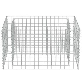 vidaXL Gabion Raised Bed Galvanised Steel 90x50x50 cm