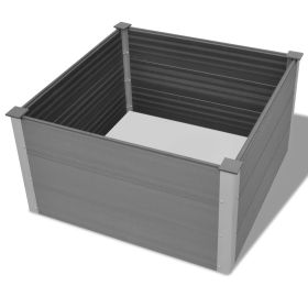 vidaXL Garden Raised Bed WPC 39.4"x39.4"x21.3" Gray