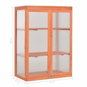 vidaXL Greenhouse Wood 75x47x109 cm