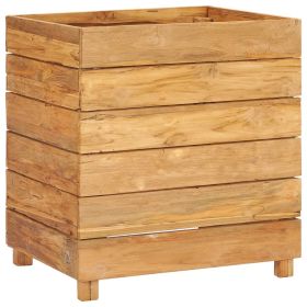 vidaXL Raised Bed 50x40x55 cm Recycled Teak Wood and Steel