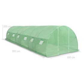 vidaXL Greenhouse 27m¬≤ 900x300x200 cm