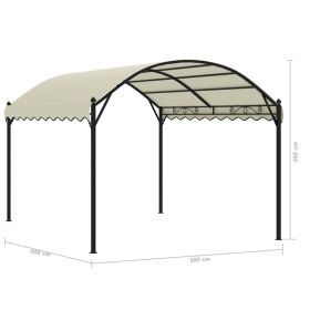 vidaXL Gazebo tecido creme