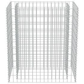 vidaXL Planteringsgabion upph√∂jd galvaniserat st√•l 90x50x100 cm