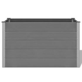 vidaXL Garden Raised Bed WPC 150x50x91 cm Grey