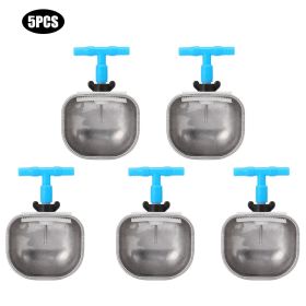 5Pcs Stainless Steel Automatic Rabbit Drinker Nipple Drinking Bowl Waterer Farm AccessoryLarge Bowl with Tee Connector