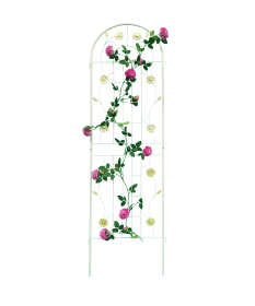 2 Pack Metal Garden Trellis 71" x 19.7" Rustproof Trellis for Climbing Plants Outdoor Flower Support Cream White