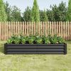 Raised Garden Bed Outdoor, 6√ó3√ó1ft , Metal Raised Rectangle Planter Beds for Plants, Vegetables, and Flowers - Black