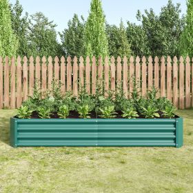 Raised Garden Bed Outdoor, 6√ó3√ó1ft , Metal Raised Rectangle Planter Beds for Plants, Vegetables, and Flowers - Green