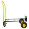 Hand Truck Dual Purpose 2 Wheel Dolly Cart and 4 Wheel Push Cart with Swivel Wheels 330 Lbs Capacity Heavy Duty Platform Cart for Moving/Warehouse/Gar