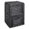 VEVOR Garden Compost Bin 80 Gal, BPA Free Composter, Large Capacity Outdoor Composting Bin with Top Lid and Bottom Door, Easy Assembling, Lightweight