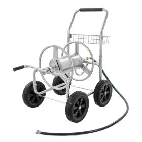 VEVOR Hose Reel Cart, Hold Up to 300 ft of 5/8'' Hose, Garden Water Hose Carts Mobile Tools with 4 Wheels