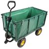 Flower Cart Garden Flower Cart is easier to transport firewood (green+cloth bag)