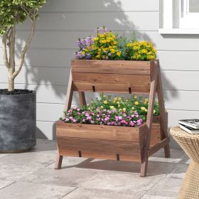 Vertical Raised Garden bed with 3 Wooden Planter Boxes