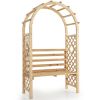 Wooden Garden Bench Arch Pergola Outdoor Arbor