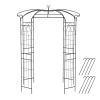 Birdcage Shape Gazebo for Climbing Plants and Wedding Ceremony Decoration