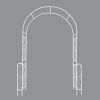 Metal Garden Arch W55'' x H94.5'' Garden Arbor Trellis Climbing Plants Support Rose Arch Outdoor Arch Cream White