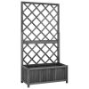 Garden Trellis Planter Black 27.6"x11.8"x53.1" Solid Firwood