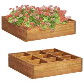 Herb Garden Raised Bed Solid Wood Acacia 23.6"x23.6"x5.9"