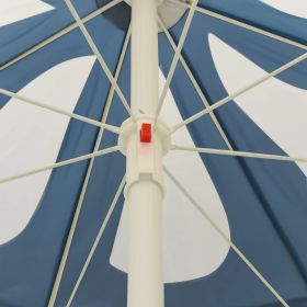 vidaXL Beach Parasol Blue 94.5"