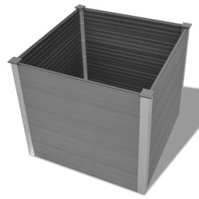 vidaXL Garden Raised Bed WPC 100x100x91 cm Grey