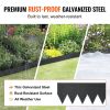 VEVOR Steel Landscape Edging, 6-pack Steel Garden Edging Borders, 40" L x 8" H Strips, Hammer-in Edging Border with 8 Clips