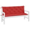 Garden Bench Cushion Red 59.1"x(19.7"+19.7")x2.8" Oxford Fabric