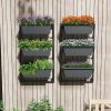 Hanging Vertical Planter Wall-mounted Adjustable with Detachable Hooks