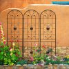 4 Pack Metal Garden Trellis 86.7" x 19.7" Rustproof Trellis for Climbing Plants Outdoor Flower Support Black