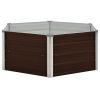 Raised Garden Bed Brown 50.8"x50.8"x18.1" Galvanized Steel