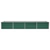 Garden Raised Bed Galvanized Steel 126"x31.5"x17.7" Green