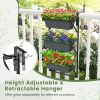 Hanging Vertical Planter Wall-mounted Adjustable with Detachable Hooks