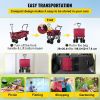 VEVOR Extra Large Collapsible Garden Cart with Removable Canopy, Folding Wagon Utility Carts with Wheels and Rear Storage, Wagon Cart for Garden