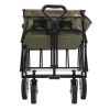 Collapsible Foldable Wagon Cart with strapping system Beach Wagon Utility Cart Utility Wagon Grocery Cart for for Camping Shopping Sports Gardeing Fis