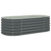 Garden Raised Bed 63"x31.5"x17.3" Galvanized Steel Gray