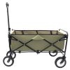 Collapsible Foldable Wagon Cart with strapping system Beach Wagon Utility Cart Utility Wagon Grocery Cart for for Camping Shopping Sports Gardeing Fis