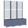 Garden Planter with Trellis Blue Gray 47.2"x15.7"x53.5" PP