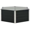 Raised Garden Bed Anthracite 50.8"x50.8"x17.7" Galvanized Steel