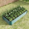 Raised Garden Bed Outdoor, 6√ó3√ó1ft , Metal Raised Rectangle Planter Beds for Plants, Vegetables, and Flowers - Green