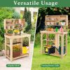 Garden Wooden Potting Table Workstation with Storage Shelf