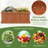 Raised Garden Bed Wooden Planter Box with 4 Drainage Holes and Detachable Bottom Panels