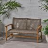 HAMPTON WOOD + WICKER LOVESEAT