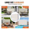 VEVOR Beige Retractable 71''*118'' Awning-Rugged Full Aluminum Rust-Proof; Patio Sunshine Screen; Privacy Divider; Wind Screen. Longer Service Life