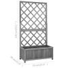 Garden Trellis Planter Black 27.6"x11.8"x53.1" Solid Firwood