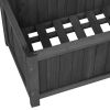 Garden Trellis Planter Black 27.6"x11.8"x53.1" Solid Firwood