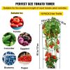 VEVOR Tomato Cages, 11.8" x 11.8" x 46.1", 10 Packs Square Plant Support Cages, Green PVC-Coated Steel Tomato Towers for Climbing Vegetables, Plants