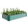 Raised Garden Bed Outdoor, 6√ó3√ó1ft , Metal Raised Rectangle Planter Beds for Plants, Vegetables, and Flowers - Green