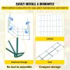 VEVOR Tomato Cages, 11.8" x 11.8" x 46.1", 10 Packs Square Plant Support Cages, Green PVC-Coated Steel Tomato Towers for Climbing Vegetables, Plants