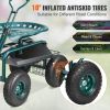 VEVOR Garden Cart Rolling Workseat with Wheels, Gardening Stool for Planting, 360 Degree Swivel Seat