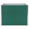 Raised Garden Bed 39.4"x39.4"x30.3" Galvanized Steel Green