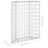 Trapezium Gabion Raised Bed Galvanized Steel 31.5"x7.9"x39.4"